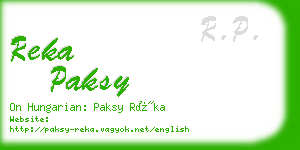 reka paksy business card